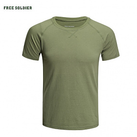 프리솔져(Free Soldier) 프리솔져 기능성 반팔 티셔츠 (아미 그린)