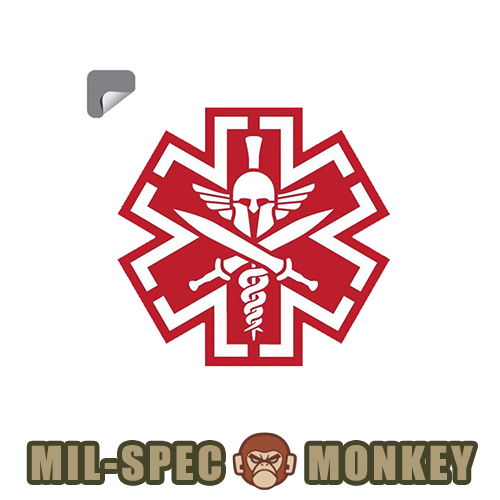 밀스펙 몽키(Mil Spec Monkey) 밀스펙 몽키 택매드 스파르탄 데칼 스티커 (레드)