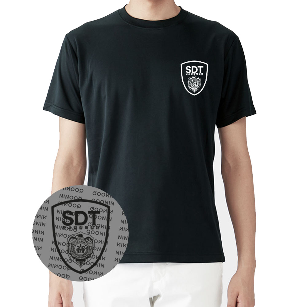 쿠닌(QOONIN) 특수부대 SDT 블랙 티셔츠