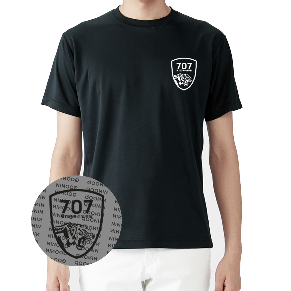 쿠닌(QOONIN) 특수부대 707 특임대 블랙 티셔츠
