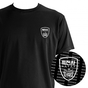 (QOONIN) 특수전학교 쿨론 특전사 반팔 티셔츠 (블랙)