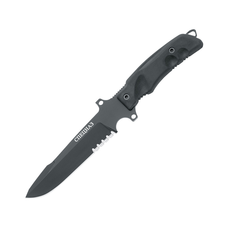 폭스나이프(Fox knife) 폭스나이프 프레데터 스페츠나츠 서레이션 나이프 (블랙)