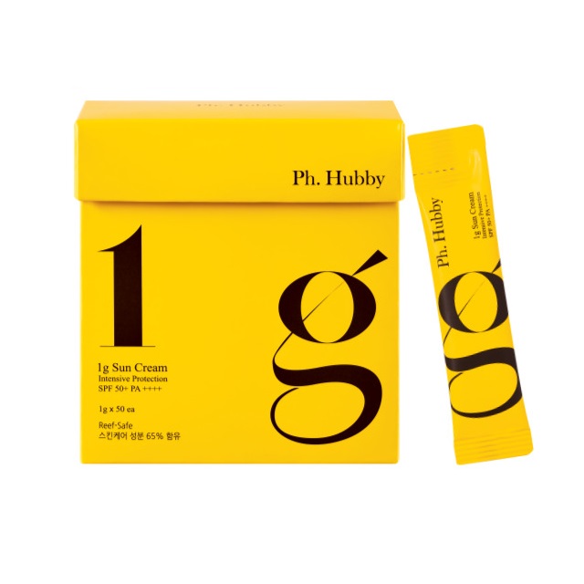 피에이치하비(Ph Hubby) 피에이치하비 1그램 선크림 SPF50+ 50개입 스틱형 (옐로우)