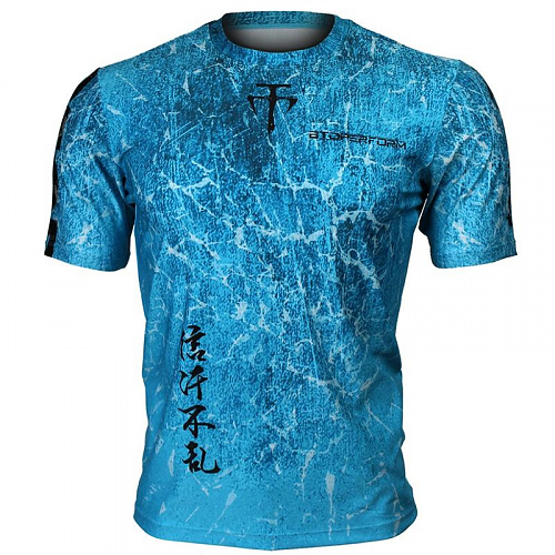 비투퍼폼(BtoPerform) 비투퍼폼 그런지 -블루 GRUNGE -Blue 크루넥 티셔츠