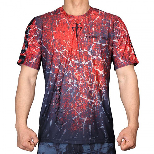 비투퍼폼(BtoPerform) 비투퍼폼 그런지 -레드 GRUNGE -Red 크루넥 티셔츠