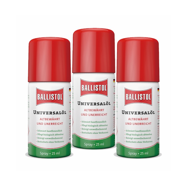 발리스톨 유니버셜 오일(Ballistol Universal Oil) 발리스톨 유니버셜 오일 25ml (스프레이타입)X3개