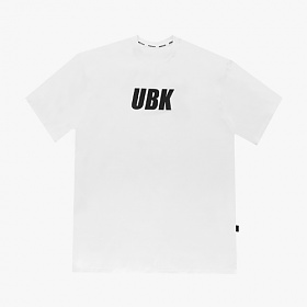 언브로큰(UNBROKEN) 언브로큰 UBK 세미 오버핏 반팔 티셔츠 화이트