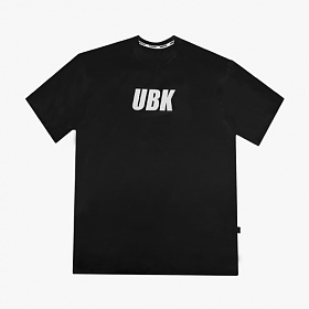 언브로큰(UNBROKEN) 언브로큰 UBK 세미 오버핏 반팔 티셔츠 블랙