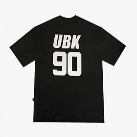 언브로큰(UNBROKEN) 언브로큰 UBK90 백넘버 세미 오버핏 반팔 티셔츠 블랙