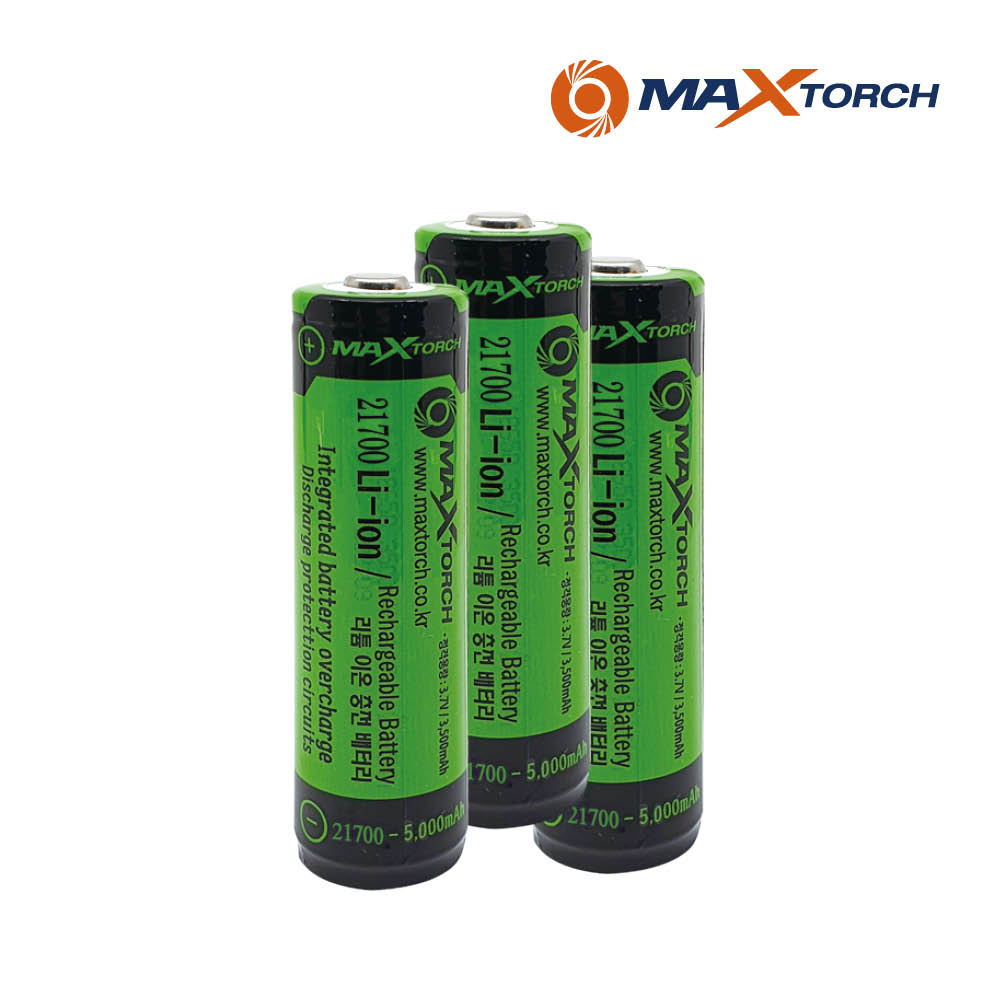 맥스토치(MaxTorch) 맥스토치 MTBT 21700-5000mAh 리튬이온 충전배터리