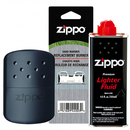 지포(Zippo) 지포 핸드워머 포켓 손난로 블랙 3종세트 + 손난로화구오일