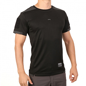리퍼 상품(refurbish) (옥에티 상품) 에머슨 기어 블루라벨 UMP 프로그맨 스포츠 티셔츠 (블랙) (XL) (봉제불량)