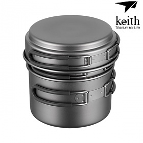 (Keith) 키이스 티타늄 포트 팬쿡 3종 세트 L Ti6014