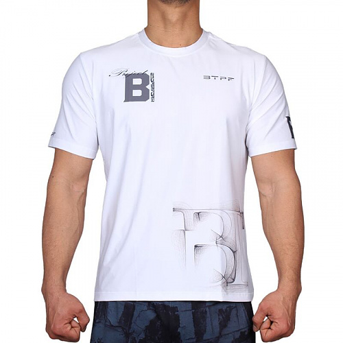 비투퍼폼(BtoPerform) 비투퍼폼 프로젝트 비 -화이트 PROJECT B -White 크루넥 반팔 티셔츠