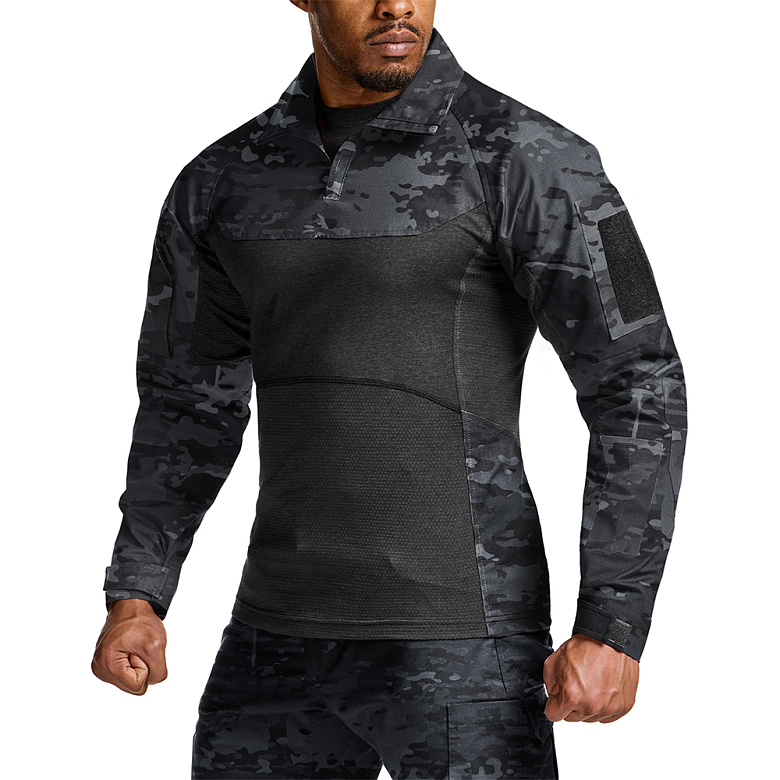 씨큐알(CQR) CQR 쿨링 경량 립스탑 밀리터리 카모컴뱃셔츠