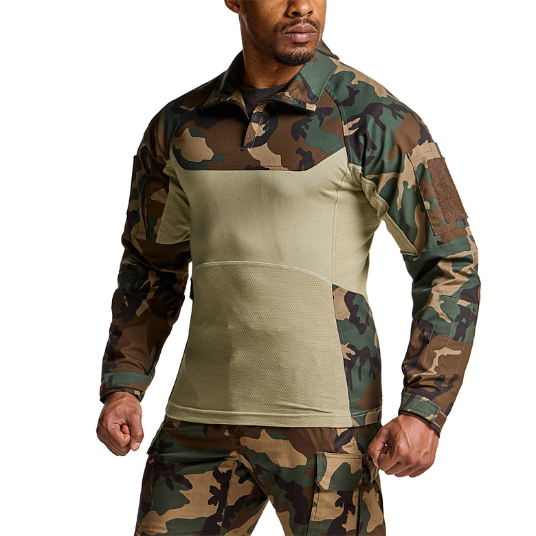 씨큐알(CQR) CQR 쿨링 경량 립스탑 밀리터리 카모컴뱃셔츠