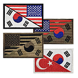 쿠닌 태극기 성조기 하프 패치 (멀티카모)