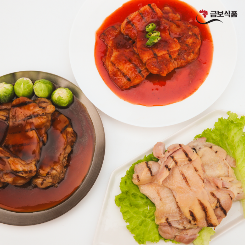 금보식품(Kumbo Food) 금보식품 순살직화 훈제구이 닭다리살 마늘간장맛 120g (10팩)