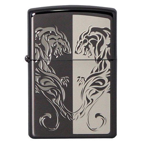 지포(Zippo) 지포 블랙 레오파드 리버스 (SI)