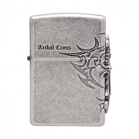 지포(Zippo) 지포 사이드 트라이벌 크롬 엠블렘 (실버)