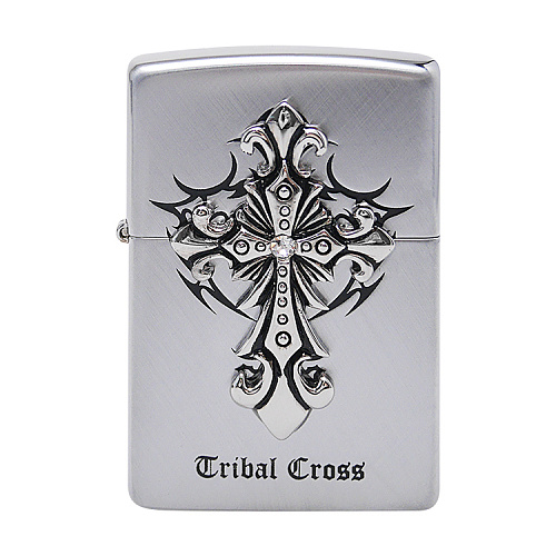 지포(Zippo) 지포 트라이벌 크로스 엠블렘 1 크롬