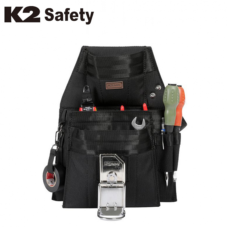 K2세이프티(K2SAFETY) K2 공구 파우치 대형 10구 공구파우치 (블랙)