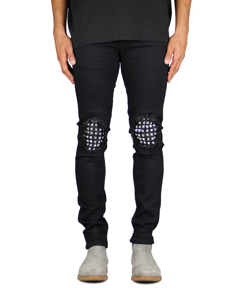 하이퍼데님(HYPERDENIM) 하이퍼데님 젯 블랙 스터디드 진