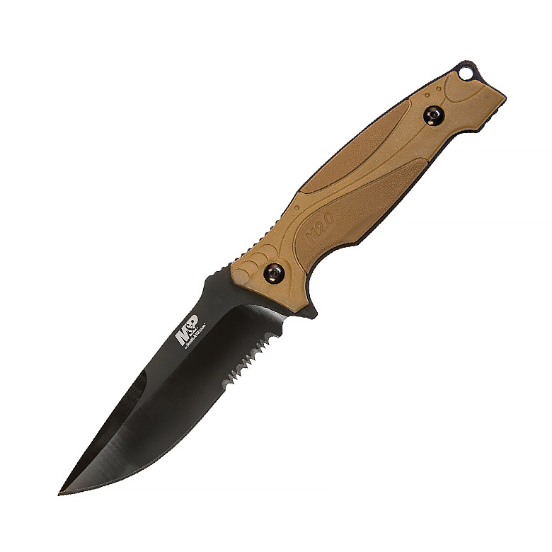 스미스앤웨슨(Smith&Wesson) 스미스앤웨슨 드롭 포인트 FDE 픽스드 나이프