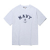 밀리브로 NAVY Anchor Crack 해군 오버핏 반팔티