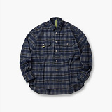 데어바이 유틸리티 체크 워크 셔츠 (네이비)