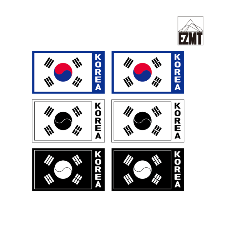 이지엠티(EZMT) EZMT DIY 태극기 KOREA 가로형 열전사지 (3가지 색상)