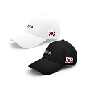 로카 태극기 모자 검정 / 흰색