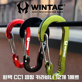 윈택(WINTAC) 윈택 CC1 캠핑 EDC 카라비너 12개 1세트