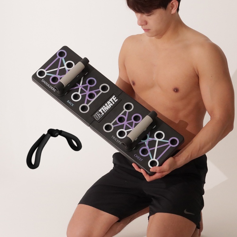 티메이트(TIMATE) 티메이트 푸쉬업바+버터플라이 블랙 가슴운동 대흉근 Set