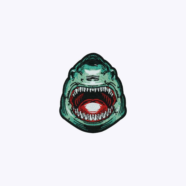 군화와고무신(gunhwawa gomusin) 상어 컬러 자수 패치 DE008