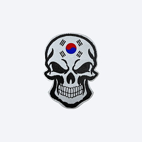군화와고무신(gunhwawa gomusin) 미니 해골 이마 태극기 패치 DE012