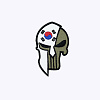 군화와고무신 해골 투구 태극기 패치 DE002