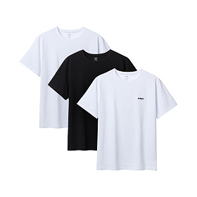 씨큐알(CQR) CQR 데일리 플렉스코튼 스몰로고 티셔츠 [3PACK]