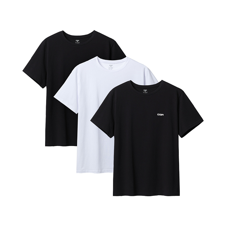 씨큐알(CQR) CQR 데일리 플렉스코튼 스몰로고 티셔츠 [3PACK]