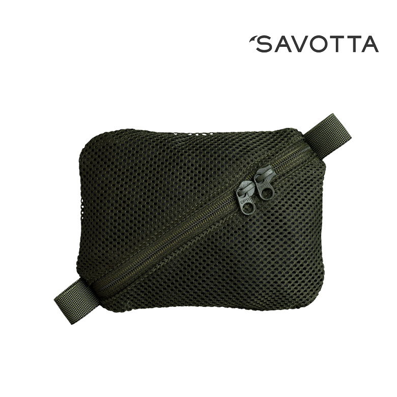 사보타(SAVOTTA) 사보타 트링킷 메쉬 파우치 (올리브그린)