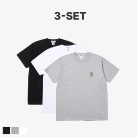 데어바이(THEREBY) [3PACK] 데어바이 B1 시그니처 면 반팔 티셔츠