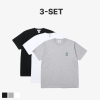 [3PACK] 데어바이 B1 시그니처 면 반팔 티셔츠