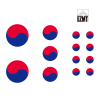 EZMT DIY 태극 문양 열전사지 (3가지 사이즈)