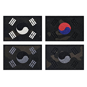 쿠닌(QOONIN) 쿠닌 블랙 멀티카모 태극기 패치 와펜