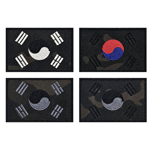 쿠닌(QOONIN) 쿠닌 블랙 멀티카모 태극기 패치 와펜