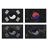 쿠닌 블랙 멀티카모 태극기 패치 와펜