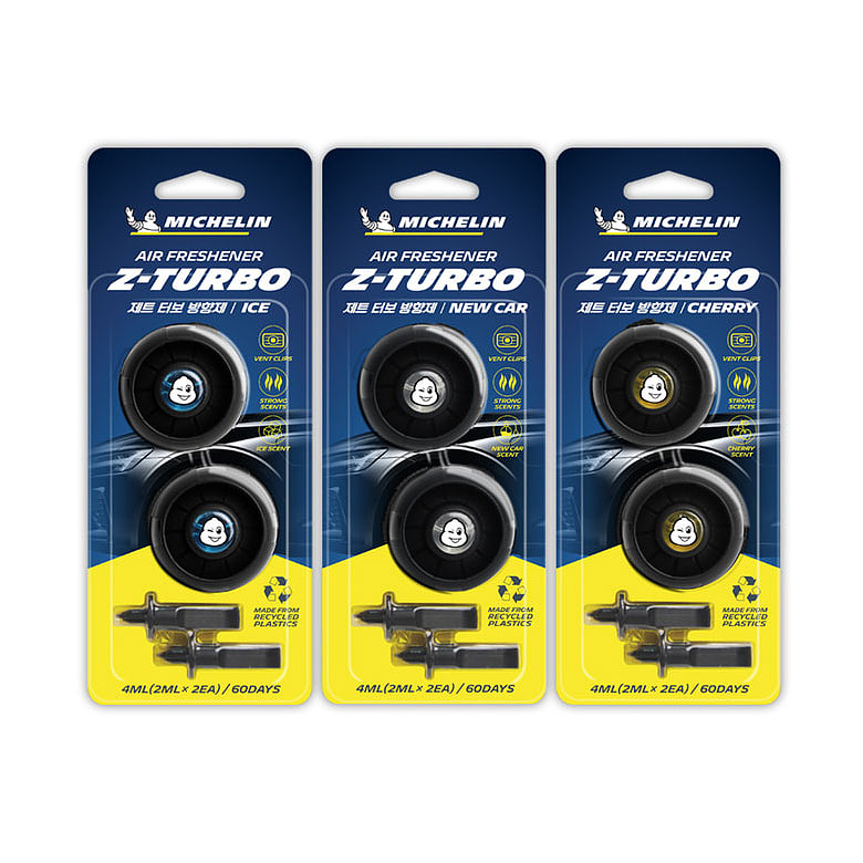 미쉐린(MICHELIN) 미쉐린 차량용 벤트형 송풍구 방향제 Z-TURBO (2P)