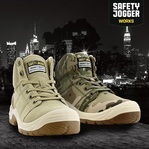 세이프티조거(SAFETY JOGGER) 세이프티조거 캔버스 카모 5인치 안전화 데저트