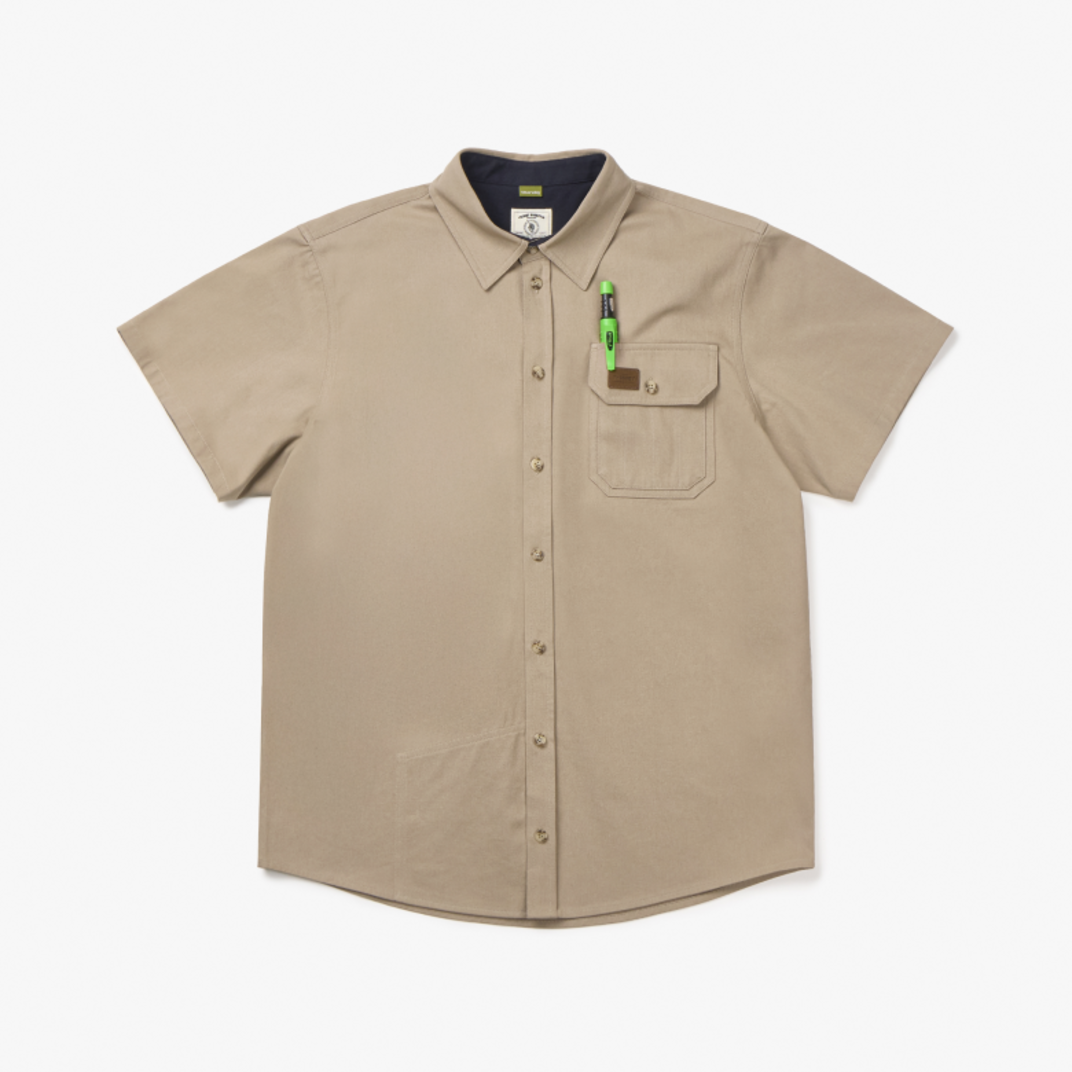 데어바이(THEREBY) 데어바이 더블 포켓 하드 워크 셔츠 (빈티지샌드)