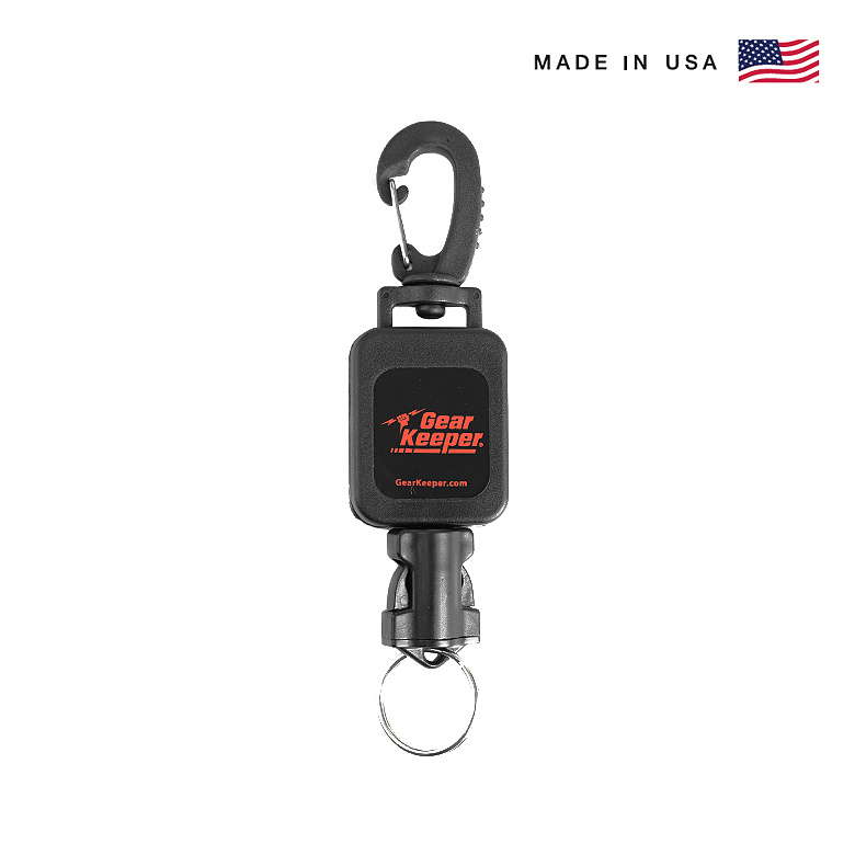 기어키퍼(Gear Keeper) 기어키퍼 소방용 미듐 플래시라이트 리트랙터 스냅 클립형 (블랙)